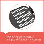 Black+Decker Open Flat Grill With Glass Lid 2200W, Black - LGM70-B5 - Image 4