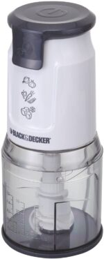 Black+Decker 500W Dual Blade Vertical Chopper with Ice Crusher, White - FC300-B5 - Image 4