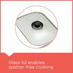 Black+Decker Open Flat Grill With Glass Lid 2200W, Black - LGM70-B5 - Image 6