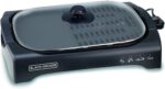 Black+Decker Open Flat Grill With Glass Lid 2200W, Black - LGM70-B5 - Image 7