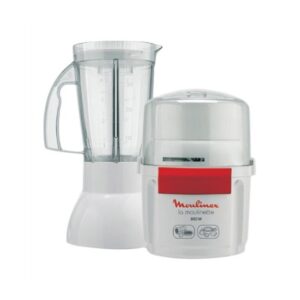 Moulinex XXL electric blender and Moulinette chopper - capacity 1 liter and  550 ml - 1000 watts - red color - ميساكي Mesaky
