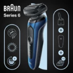 Braun Series 6 61-B7500cc Wet & Dry shaver with SmartCare center and 1 attachment, blue. - Image 7