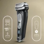 ⁦ماكينة حلاقة Series 9 Pro 9410s سوداء اللون، للاستخدام الجاف أو مع الماء، تأتي مع حامل شحن وعلبة للسفر.⁩ - الصورة ⁦7⁩