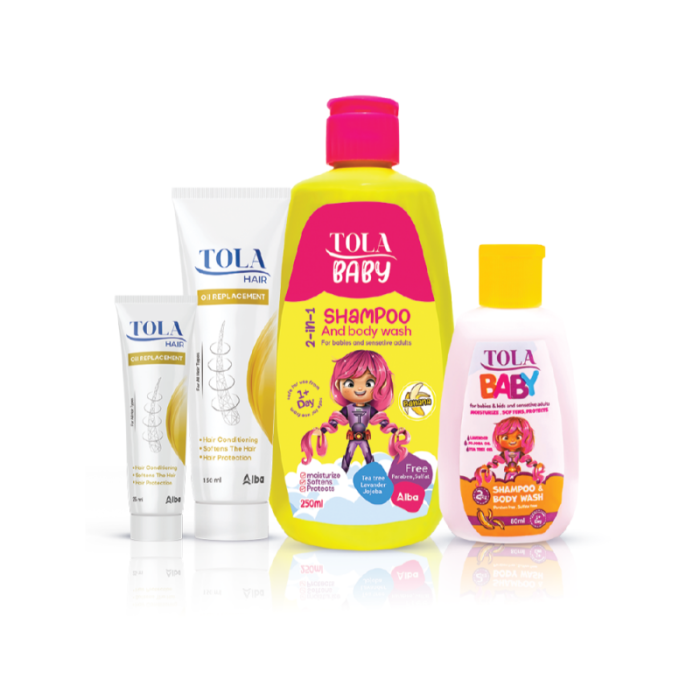 Baby Shampoo + Oil Replacement + Tola Baby 80ml + Oil Replacement 25ml - Image 1