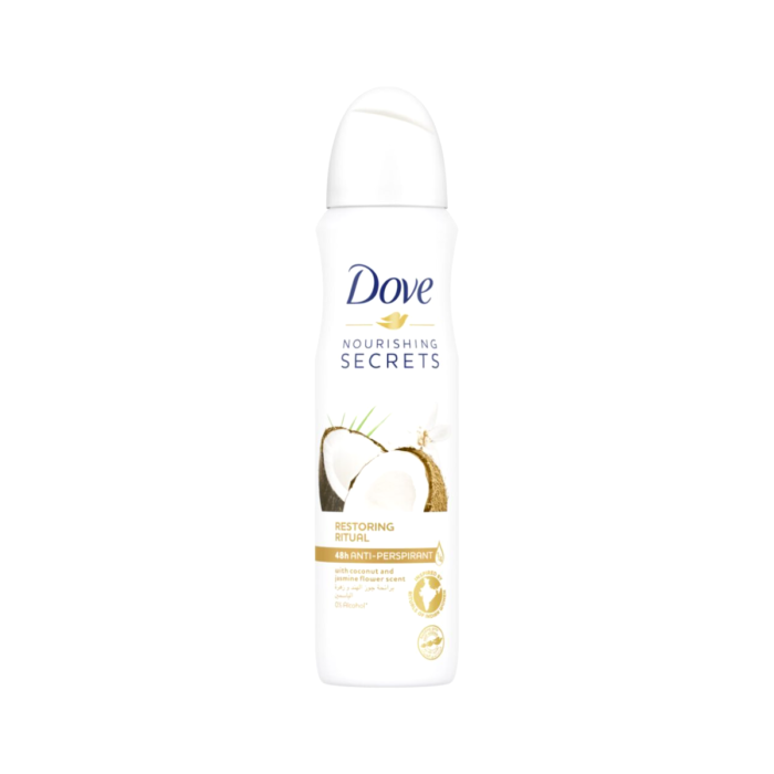 Dove Antiperspirant Deodorant Spray for Women Coconut & Jasmine, 150 ml - Image 1