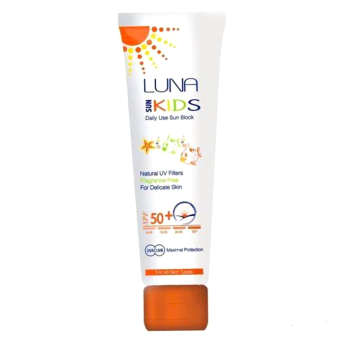 Luna Sun Kids 130ml SPF 50+ bottle without perfume - Image 1