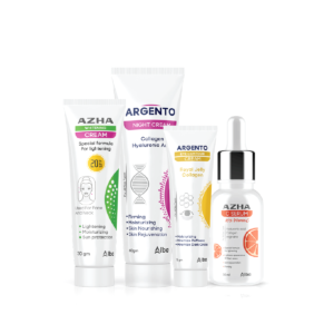 60 Argento Eye Contour 15+ Azha C Serum30 + Azha Brightening Cream 30+ Night Cream
