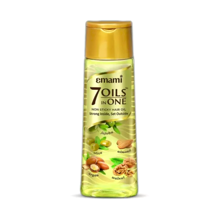 Emami 7 Oils In One Light, Non-Sticky & Non-Greasy Hair Oil, 20 Times Stronger Hair, Nourishes Scalp, 200 ml - Image 1