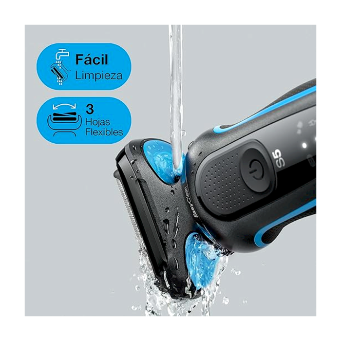 Braun Series 5 51-B1000s Wet & Dry Shaver, Blue - Image 2