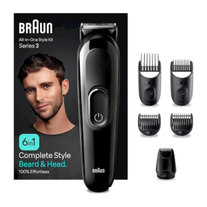 6 in 1 MGK3410 Beard & Hair Styling Kit 3.50 min run time, Black.