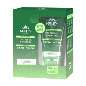 Infinity Facial Care Insta Clear Facial Wash offer 150ml+50ml