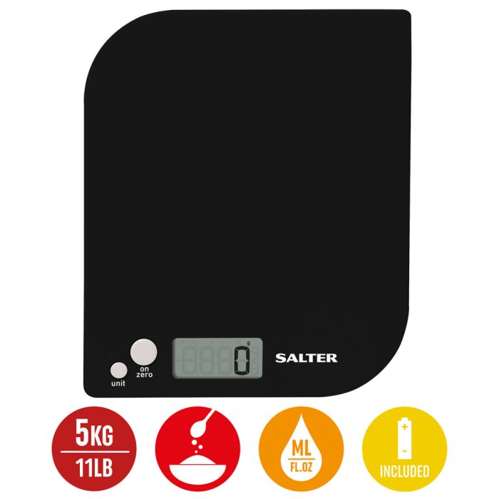 Salter Leaf Digital Kitchen Scale - Black - Image 4