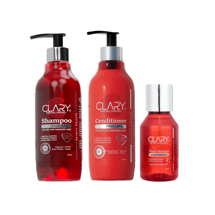 Clary offer shampoo 300ml , conditioner 300ml and serum 100ml - Image 1