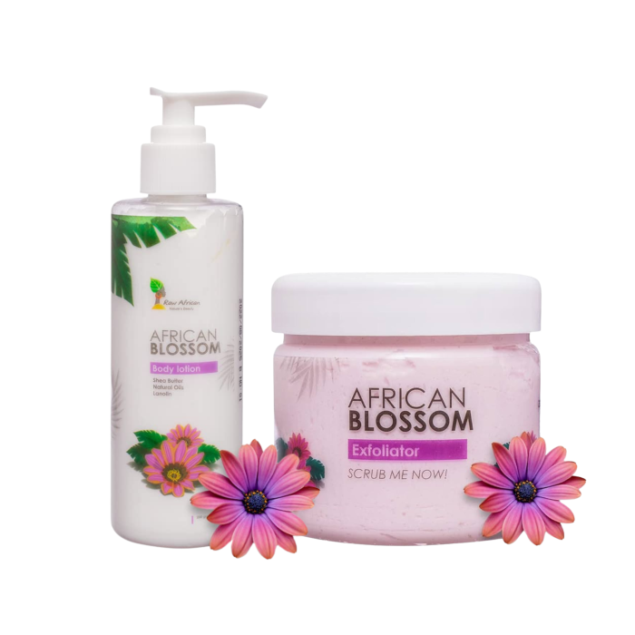 Raw african body scrub and body lotion 1+1 - Image 1