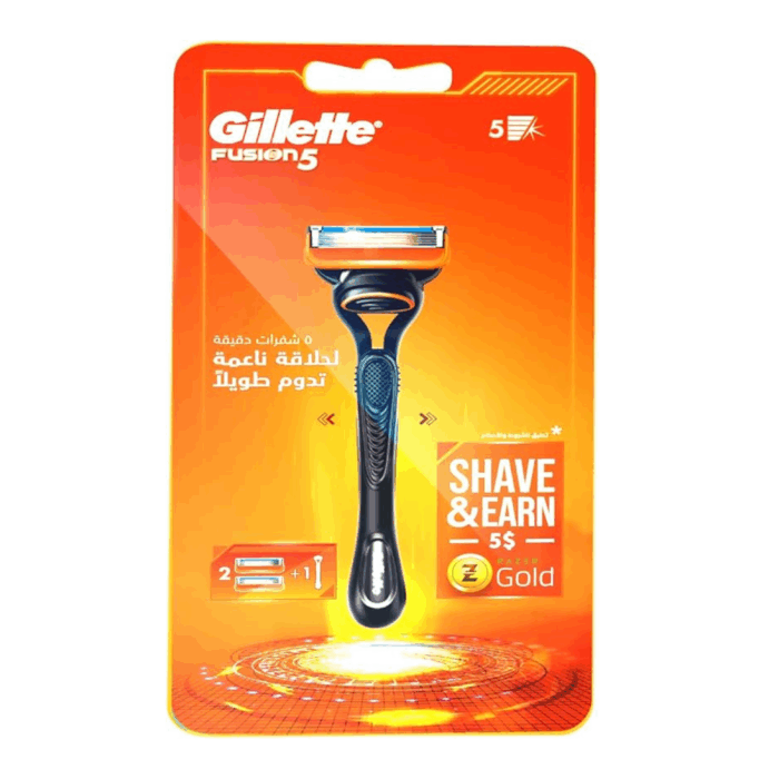 Gillette Fusion Razor handle + 2 blades - Image 1