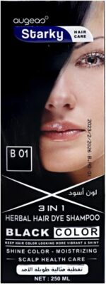 Starky 3N1 Hair Dye Shampoo B01 Black Color 250 ml - Image 3