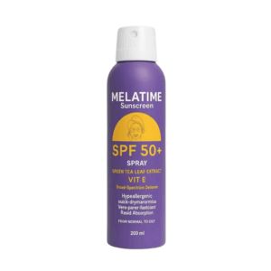 Melatime Sunscreen Spray SPF 50+ With Green Tea Leaf Extract And Vitamin E - 200ml