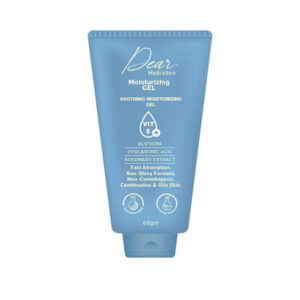 Dear Hydration Moisturizing Gel, 60g, Soothing Formula with Vitamin E, Aloe Vera, Hyaluronic Acid for Combination and Oily Skin