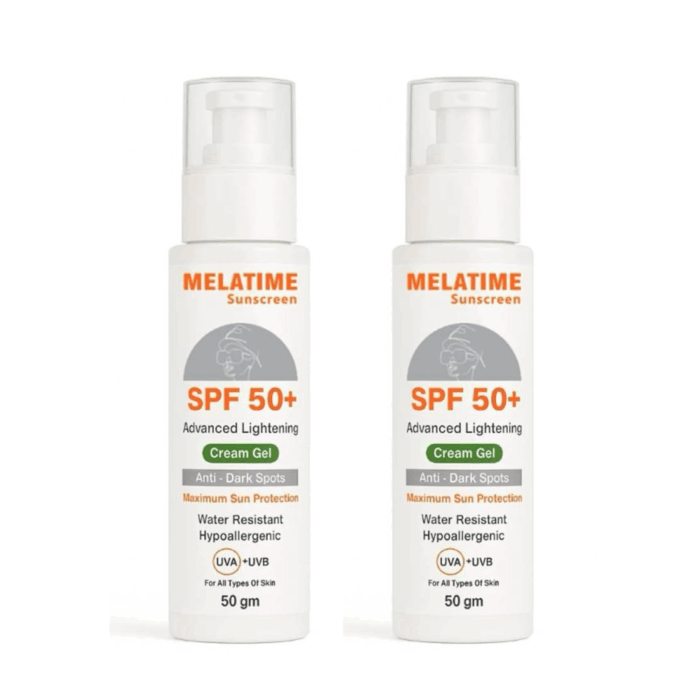 ⁦MELATIME Sunscreen cream Extra Lighting 50gm 1+1⁩ - الصورة ⁦1⁩