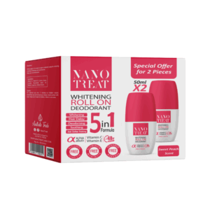 Nano treat whitening roll on sweet peach 5 in 1