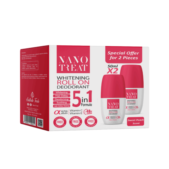 Nano treat whitening roll on sweet peach 5 in 1 - Image 1